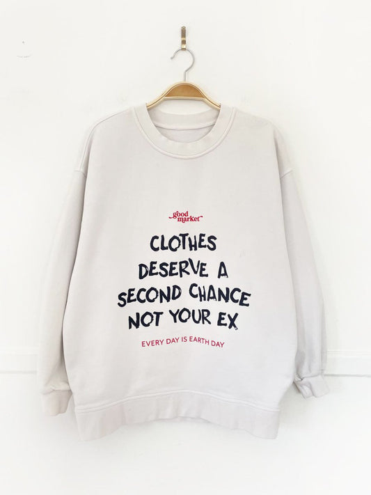 earth day activist x lululemon sweatshirt | clothes deserve a second chance not your ex - good market thrift store