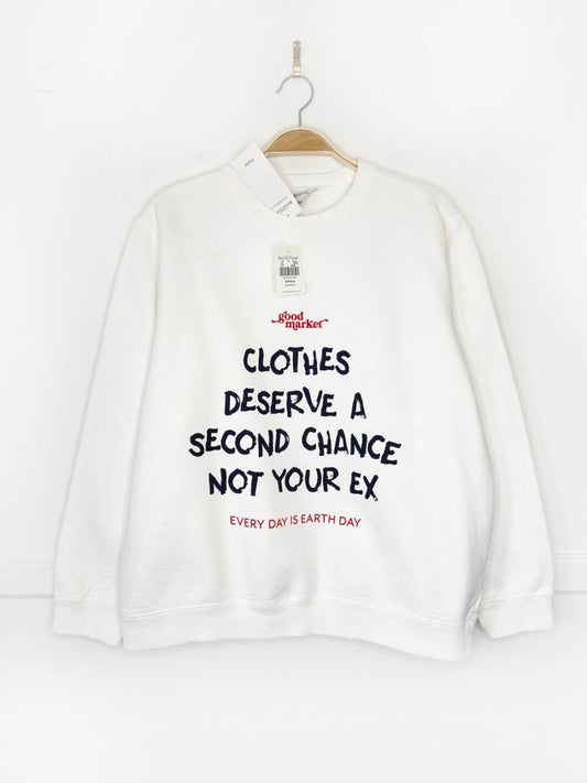 earth day activist x nwt NR sweatshirt | clothes deserve a second chance not your ex - good market thrift store
