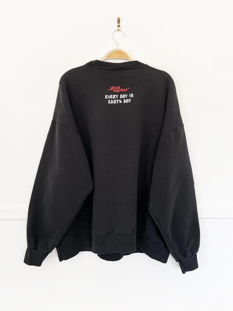 earth day activist x vintage 00s hanes sweatshirt | clothes deserve a second chance not your ex - good market thrift store