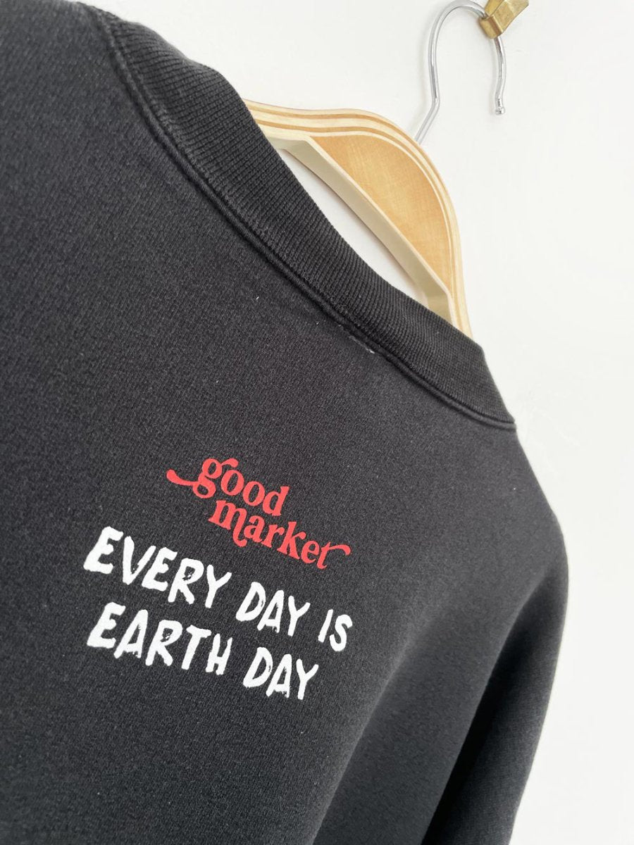 earth day activist x vintage 00s hanes sweatshirt | clothes deserve a second chance not your ex - good market thrift store