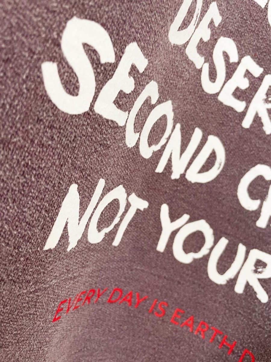 earth day activist x vintage 00s non fiction faded sweatshirt | clothes deserve a second chance not your ex - good market thrift store