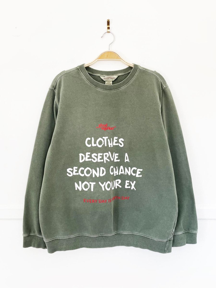 earth day activist x vintage 00s NR earth tone sweatshirt | clothes deserve a second chance not your ex - good market thrift store