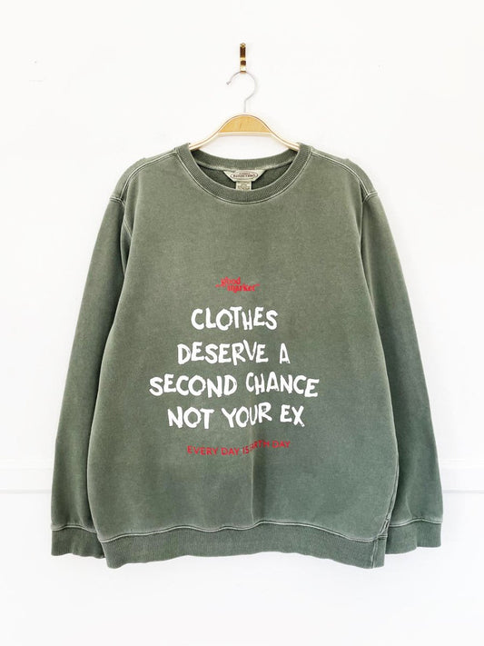 earth day activist x vintage 00s NR earth tone sweatshirt | clothes deserve a second chance not your ex - good market thrift store