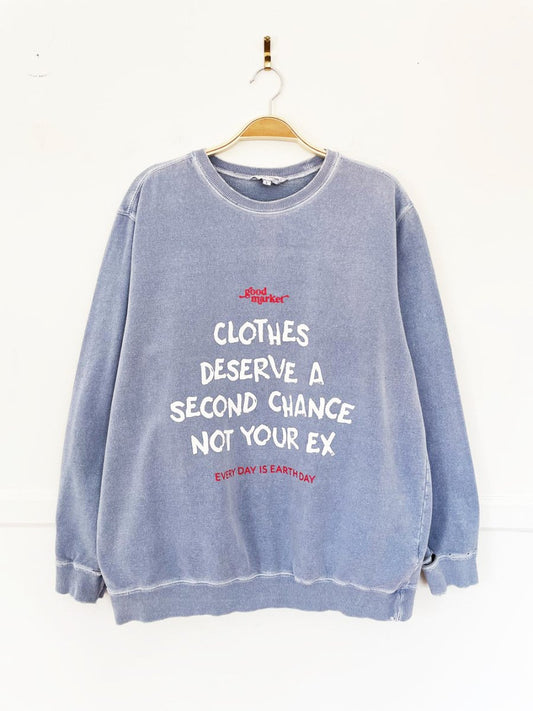 earth day activist x vintage 00s NR faded sweatshirt | clothes deserve a second chance not your ex - good market thrift store