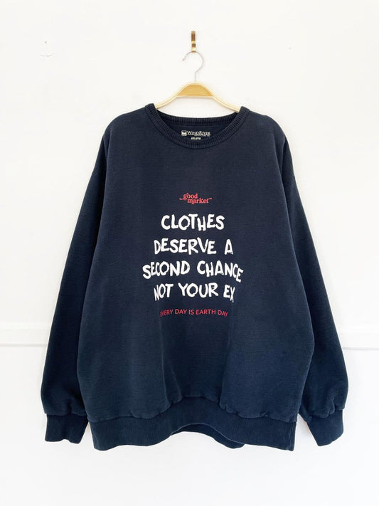 earth day activist x vintage 00s windriver sweatshirt | clothes deserve a second chance not your ex - good market thrift store