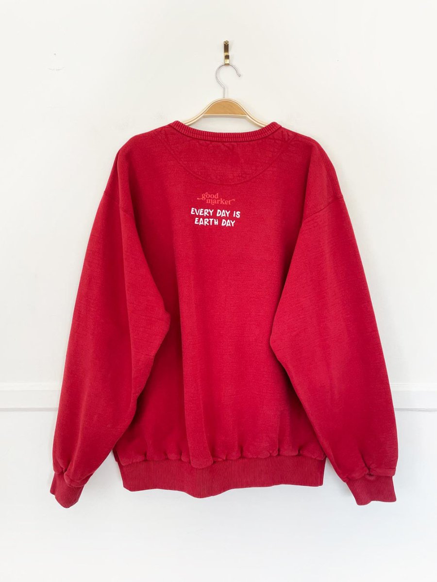 earth day activist x vintage 00s windriver sweatshirt | clothes deserve a second chance not your ex - good market thrift store