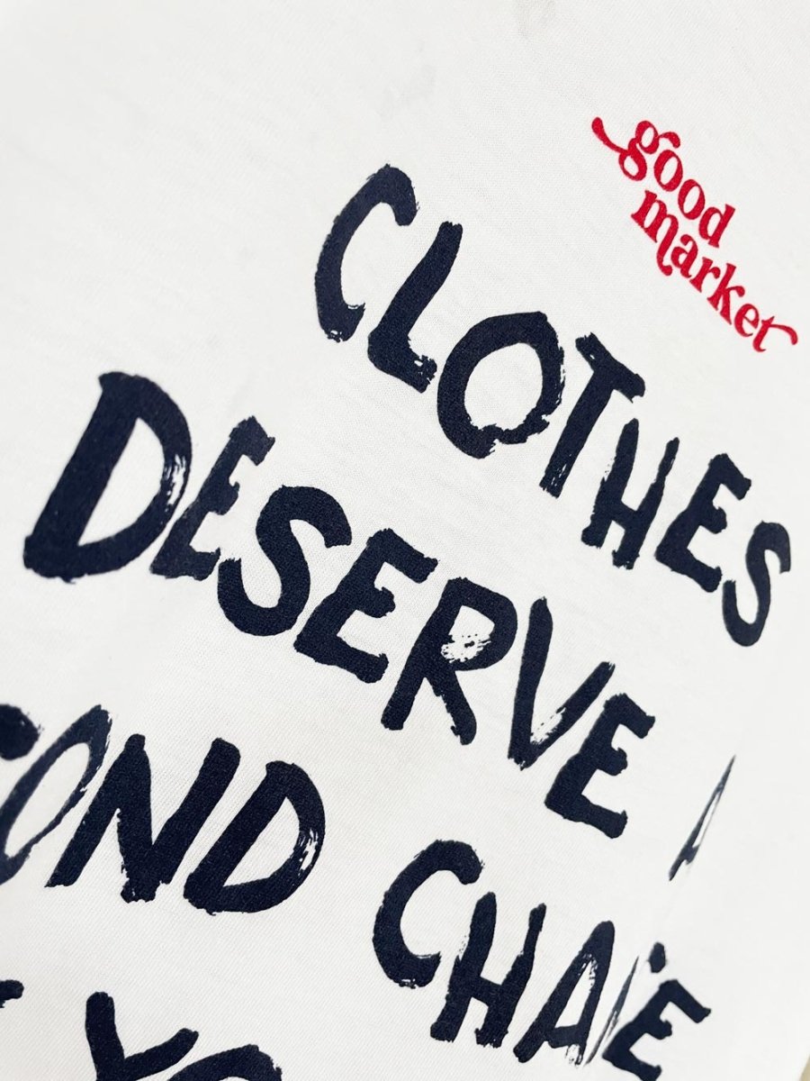 earth day activist x vintage 80s eaton v - neck tee | clothes deserve a second chance not your ex - good market thrift store