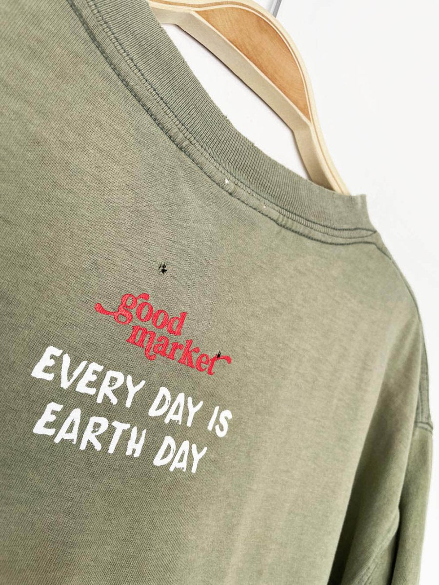 earth day activist x vintage 90s cabin earth tone tee | clothes deserve a second chance not your ex - good market thrift store
