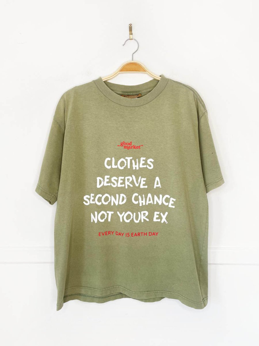 earth day activist x vintage 90s cabin earth tone tee | clothes deserve a second chance not your ex - good market thrift store
