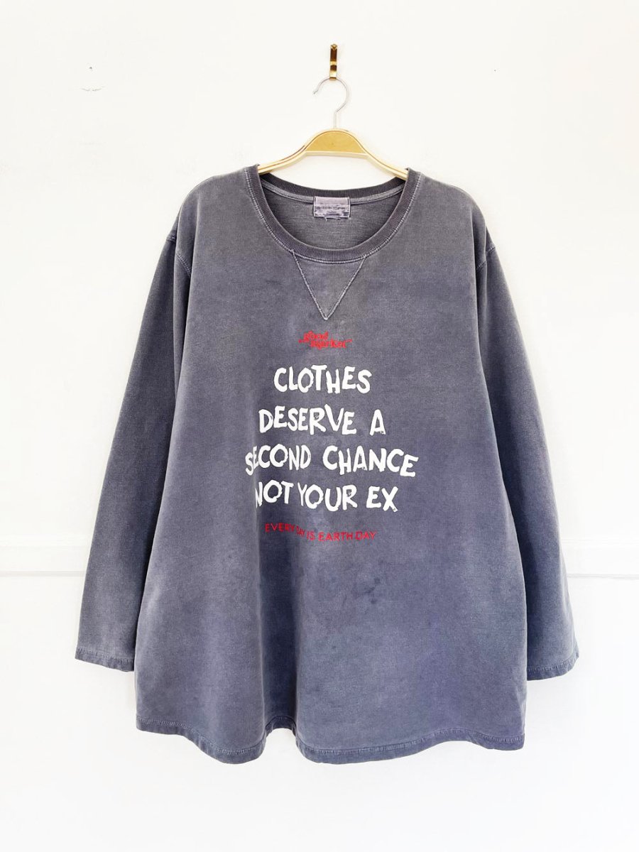 earth day activist x vintage 90s cotton ginny sweatshirt | clothes deserve a second chance not your ex - good market thrift store
