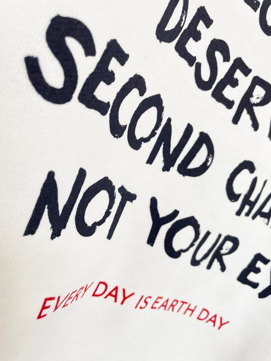 earth day activist x vintage 90s cotton ginny sweatshirt | clothes deserve a second chance not your ex - good market thrift store
