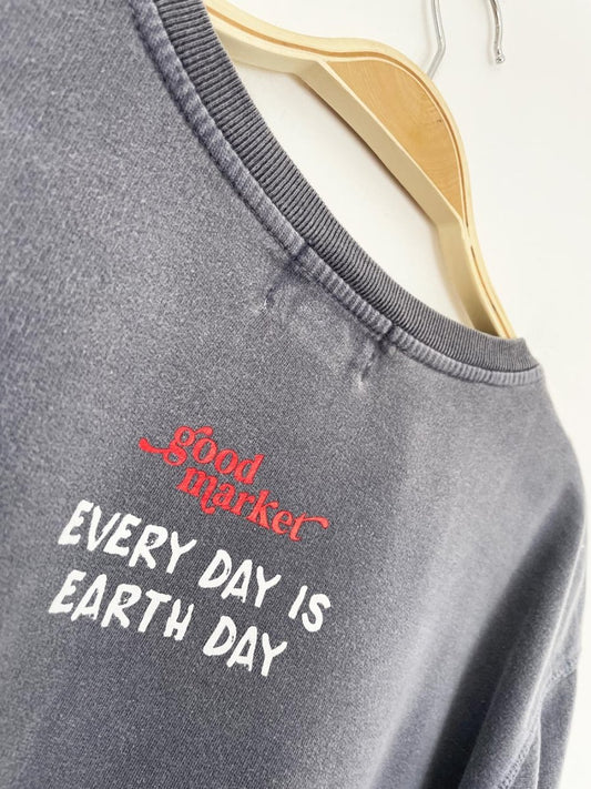 earth day activist x vintage 90s cotton ginny sweatshirt | clothes deserve a second chance not your ex - good market thrift store