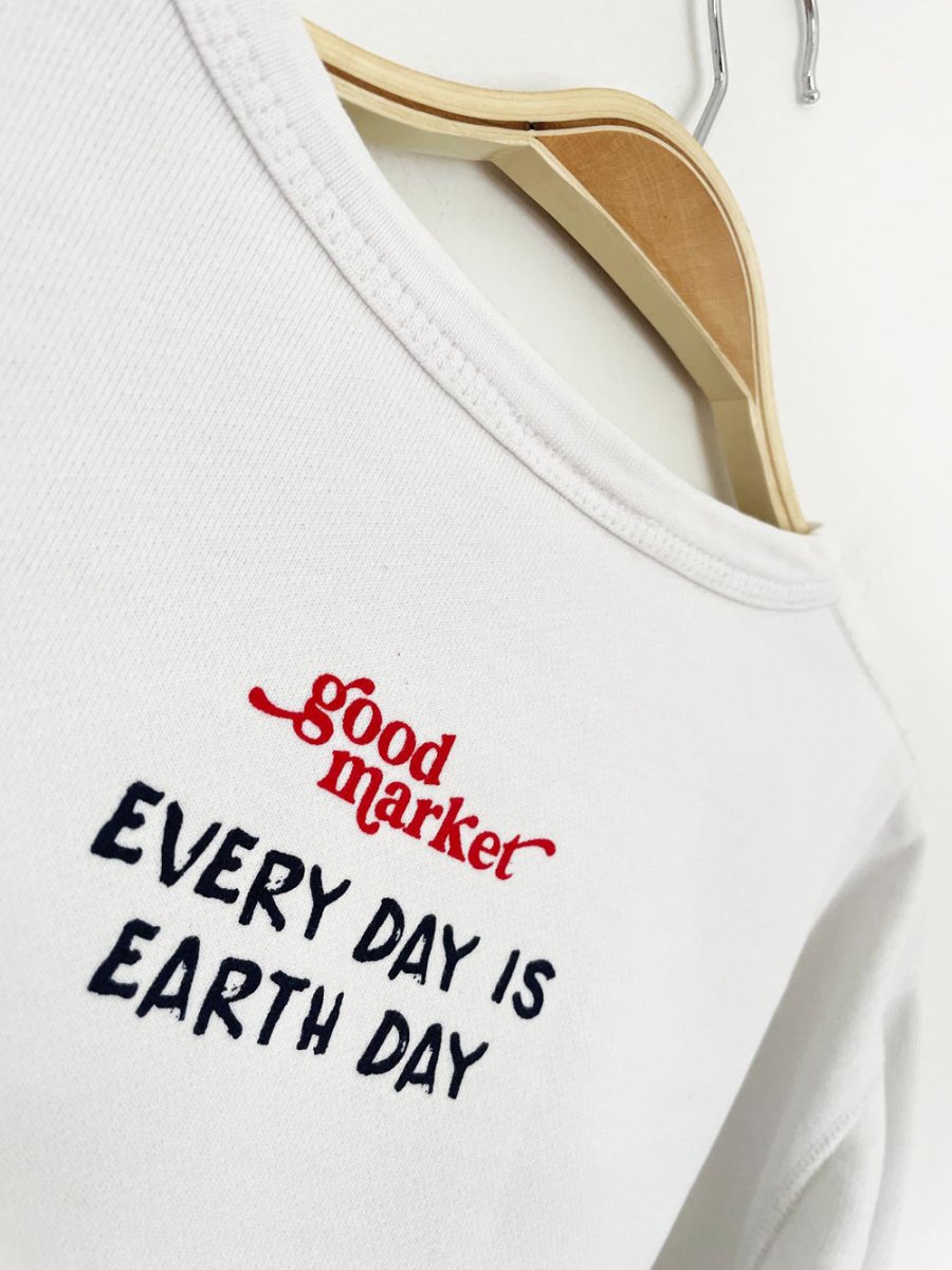 earth day activist x vintage 90s cotton ginny sweatshirt | clothes deserve a second chance not your ex - good market thrift store