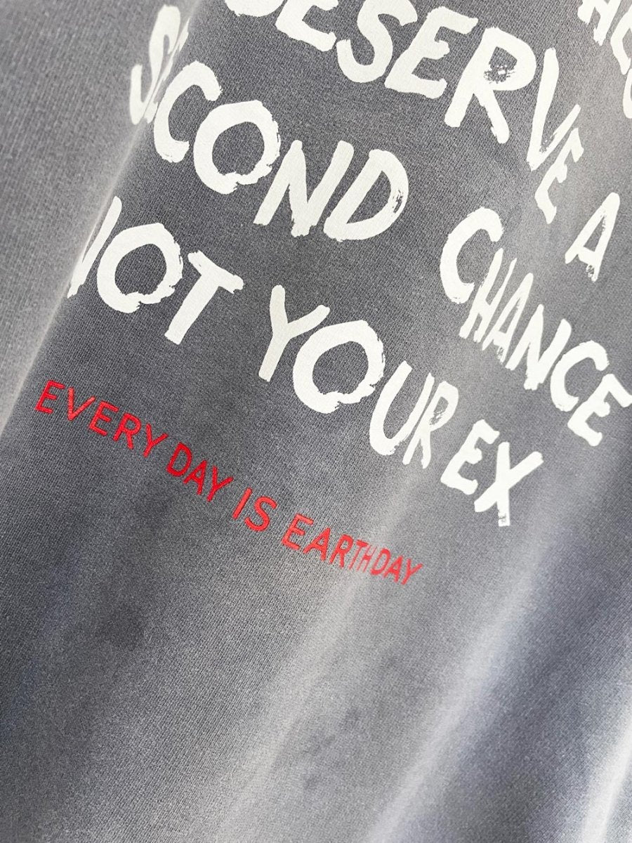 earth day activist x vintage 90s cotton ginny sweatshirt | clothes deserve a second chance not your ex - good market thrift store