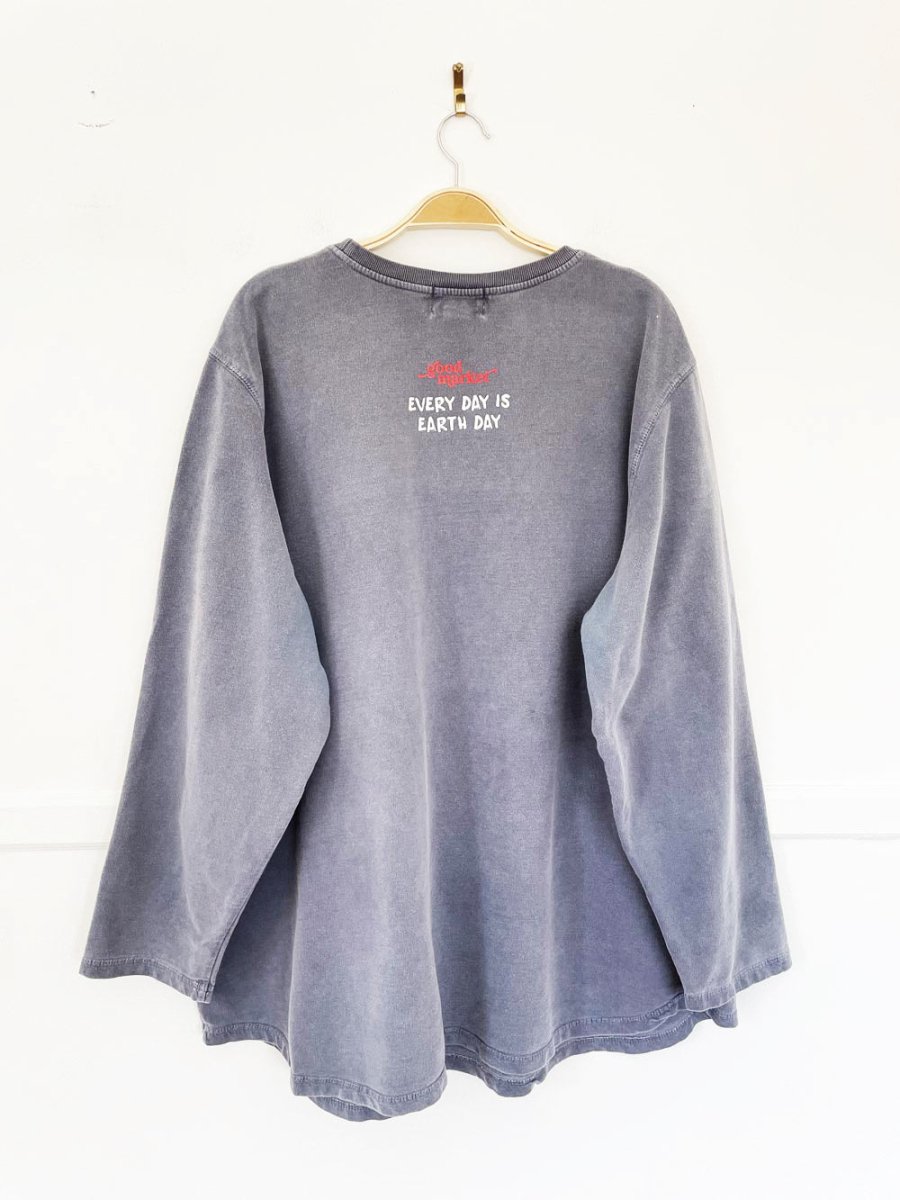 earth day activist x vintage 90s cotton ginny sweatshirt | clothes deserve a second chance not your ex - good market thrift store