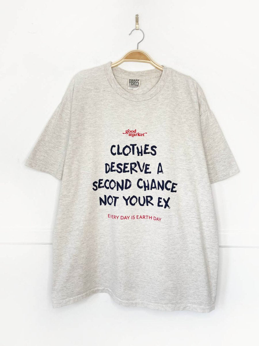 earth day activist x vintage 90s fibres tee | clothes deserve a second chance not your ex - good market thrift store