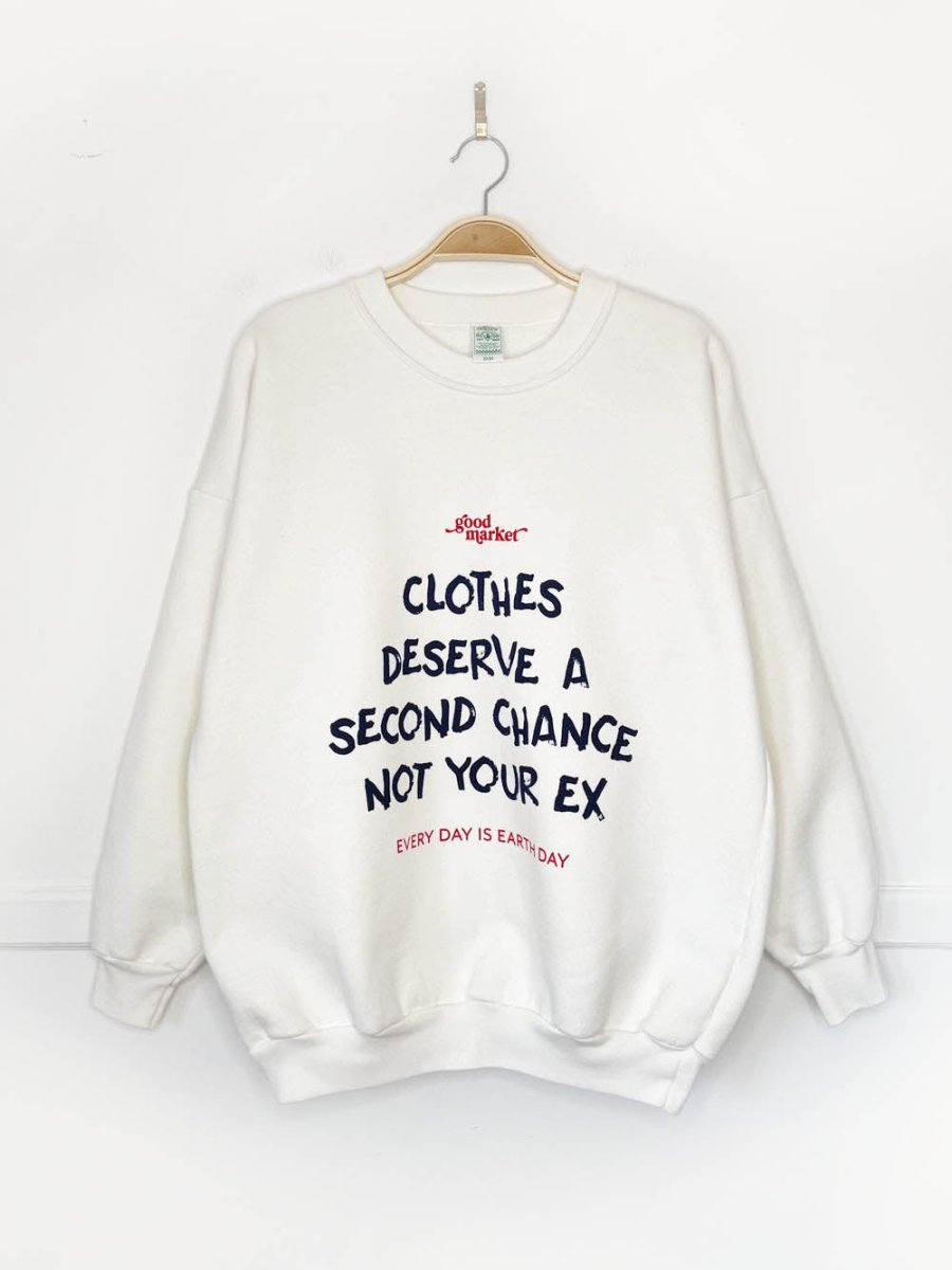 earth day activist x vintage 90s jericho sweatshirt | clothes deserve a second chance not your ex - good market thrift store