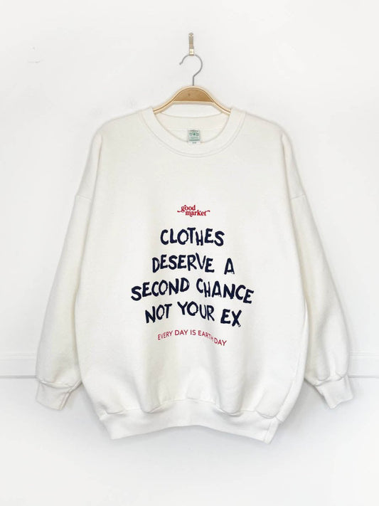 earth day activist x vintage 90s jericho sweatshirt | clothes deserve a second chance not your ex - good market thrift store