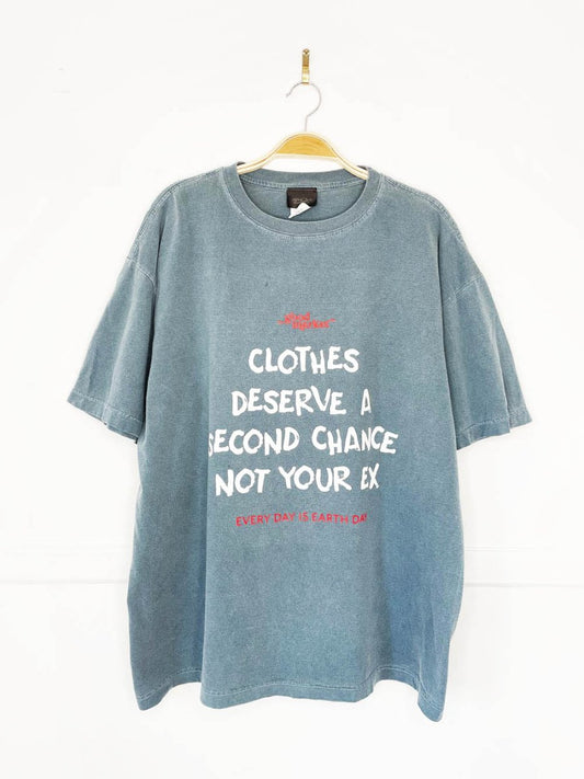 earth day activist x vintage 90s manowi earth tone tee | clothes deserve a second chance not your ex - good market thrift store