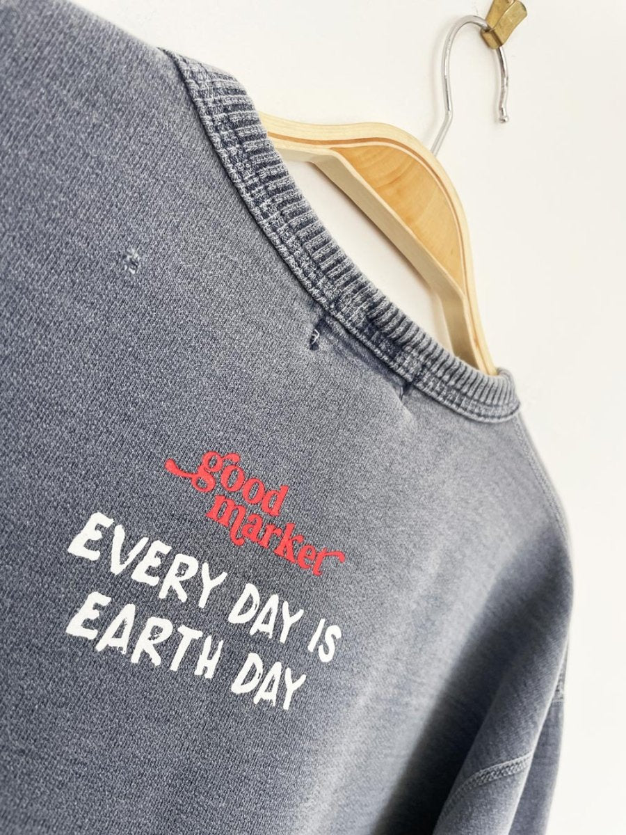 earth day activist x vintage 90s non fiction earth tone sweatshirt | clothes deserve a second chance not your ex - good market thrift store