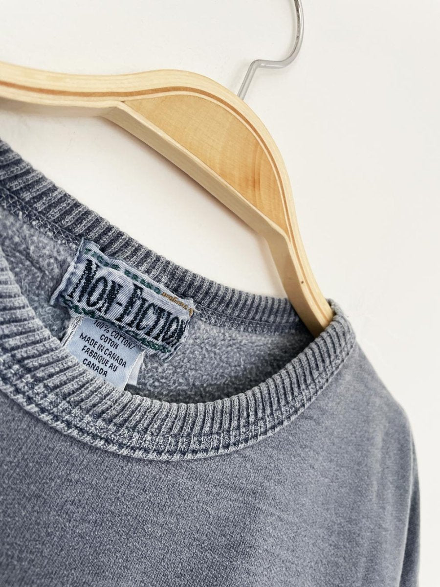 earth day activist x vintage 90s non fiction earth tone sweatshirt | clothes deserve a second chance not your ex - good market thrift store