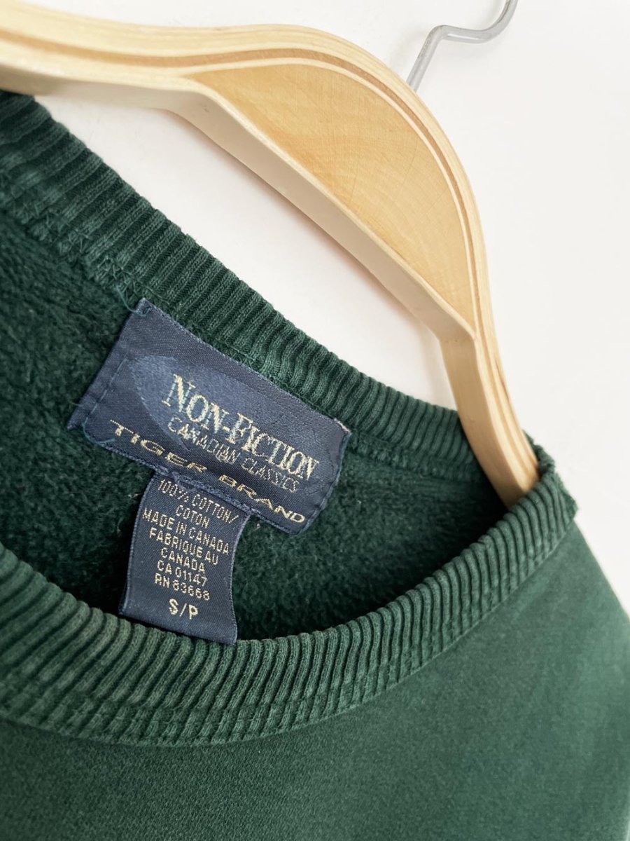 earth day activist x vintage 90s non fiction earth tone sweatshirt | clothes deserve a second chance not your ex - good market thrift store