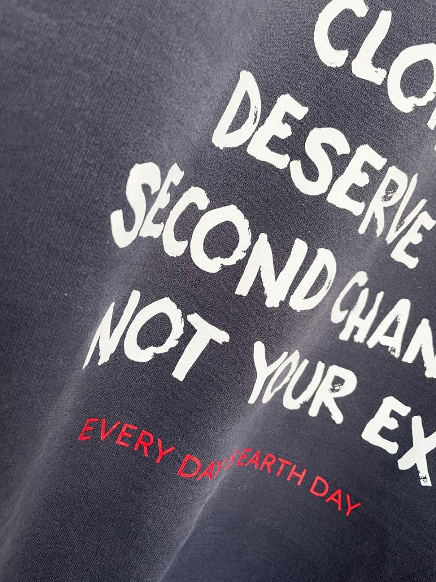 earth day activist x vintage 90s non fiction faded sweatshirt | clothes deserve a second chance not your ex - good market thrift store