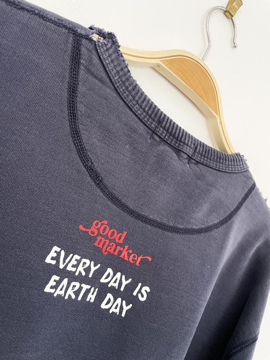 earth day activist x vintage 90s non fiction faded sweatshirt | clothes deserve a second chance not your ex - good market thrift store