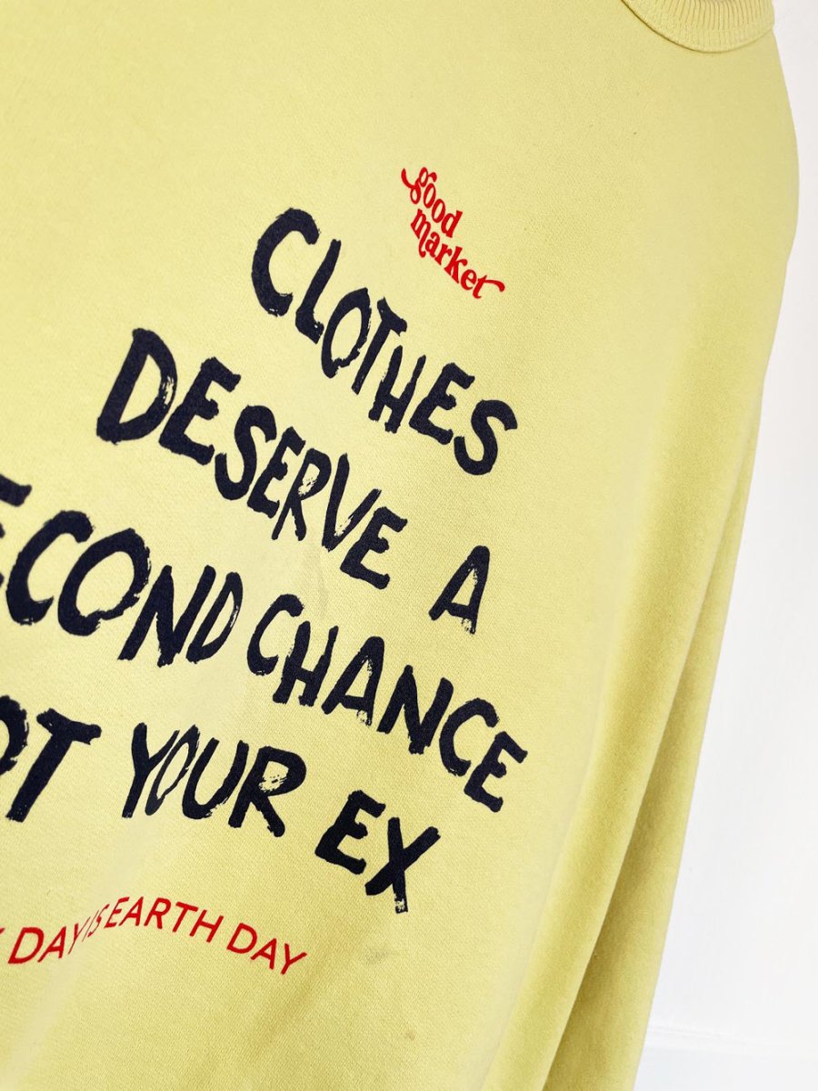 earth day activist x vintage 90s non fiction sweatshirt | clothes deserve a second chance not your ex - good market thrift store