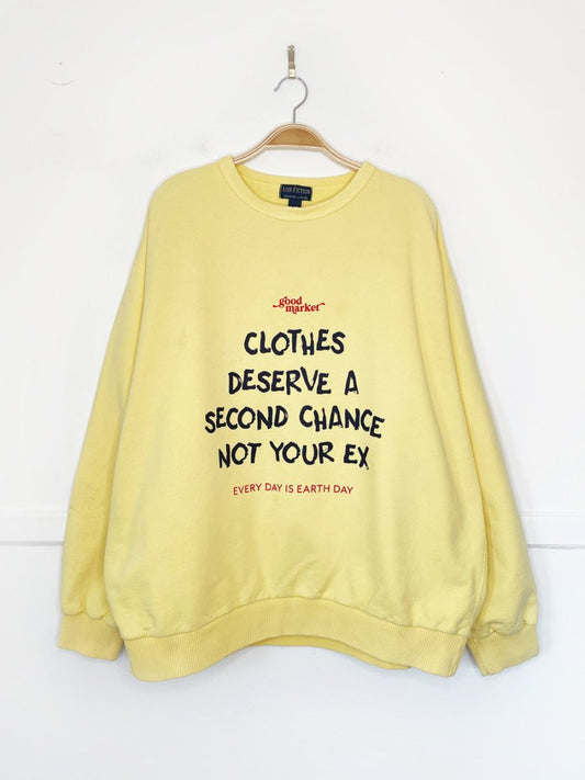 earth day activist x vintage 90s non fiction sweatshirt | clothes deserve a second chance not your ex - good market thrift store