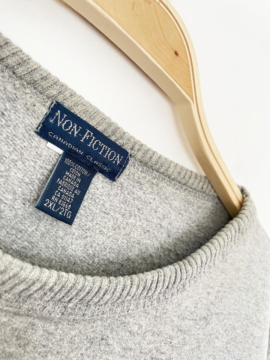 earth day activist x vintage 90s non fiction sweatshirt | clothes deserve a second chance not your ex - good market thrift store