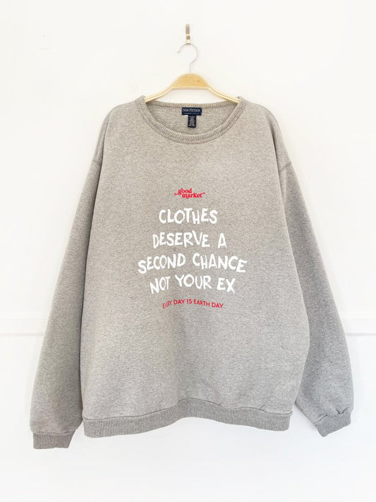 earth day activist x vintage 90s non fiction sweatshirt | clothes deserve a second chance not your ex - good market thrift store