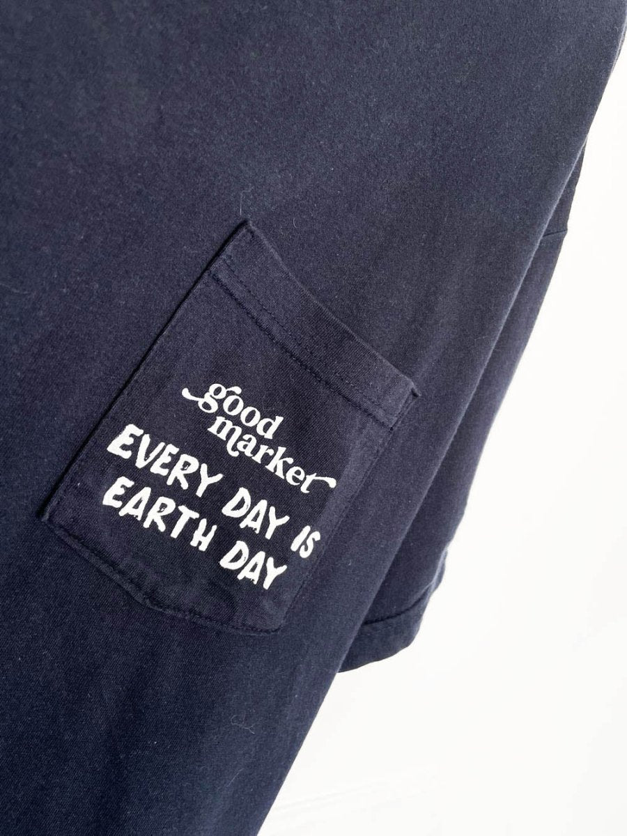 earth day activist x vintage freemantle pocket tee made in USA | clothes deserve a second chance not your ex - good market thrift store