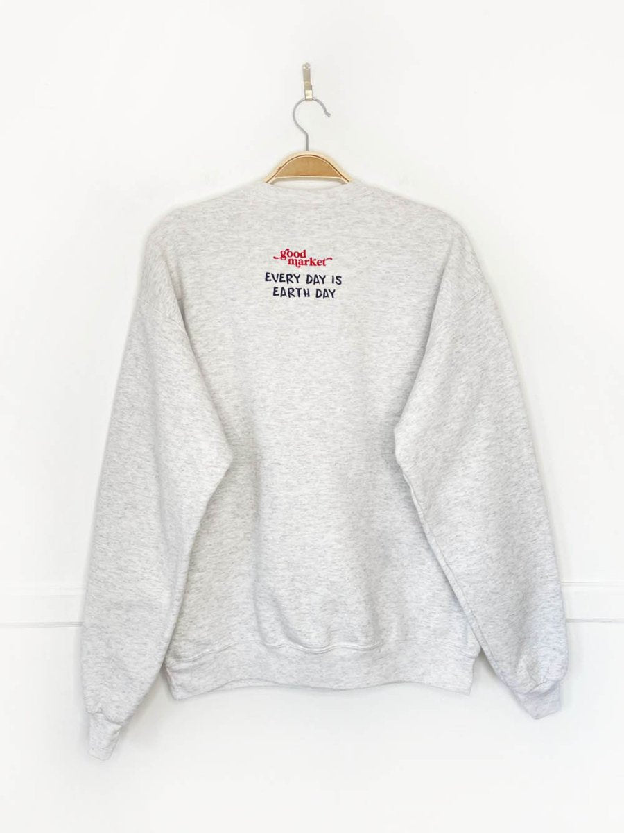 earth day activist x vintage hanes sweatshirt | clothes deserve a second chance not your ex - good market thrift store