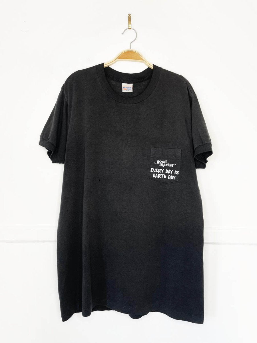 earth day activist x vintage mww ringer pocket tee | clothes deserve a second chance not your ex - good market thrift store