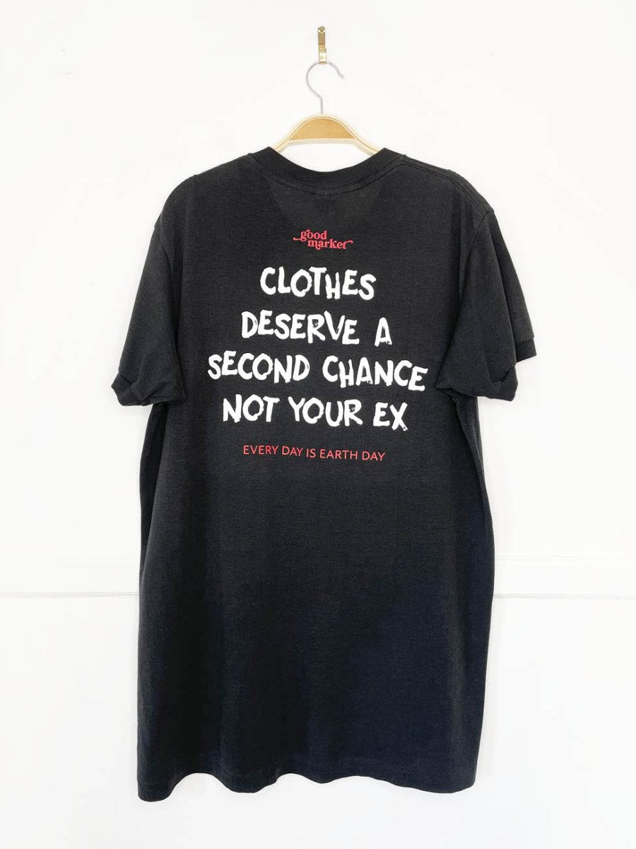 earth day activist x vintage mww ringer pocket tee | clothes deserve a second chance not your ex - good market thrift store
