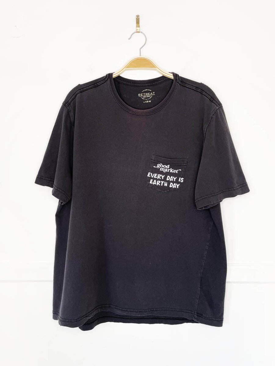 earth day activist x vintage retreat pocket tee | clothes deserve a second chance not your ex - good market thrift store