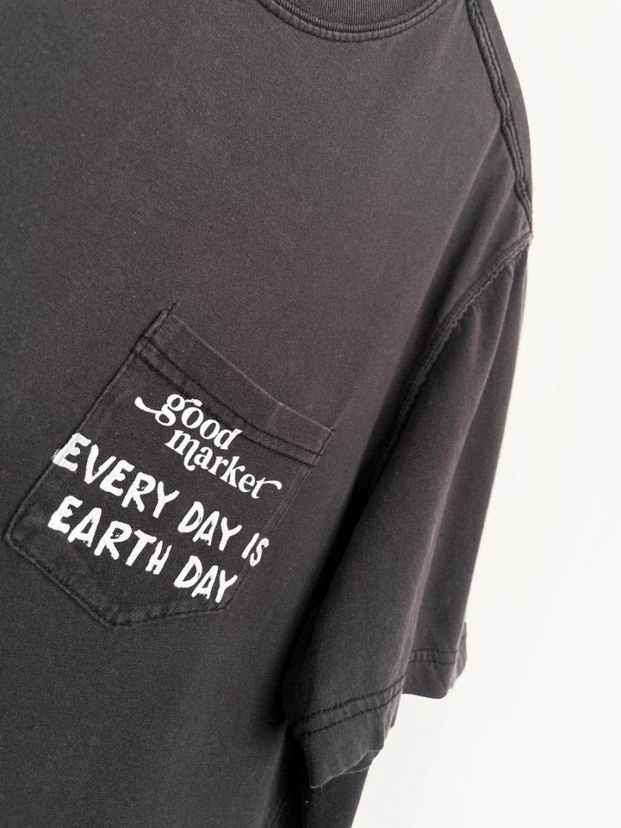 earth day activist x vintage retreat pocket tee | clothes deserve a second chance not your ex - good market thrift store