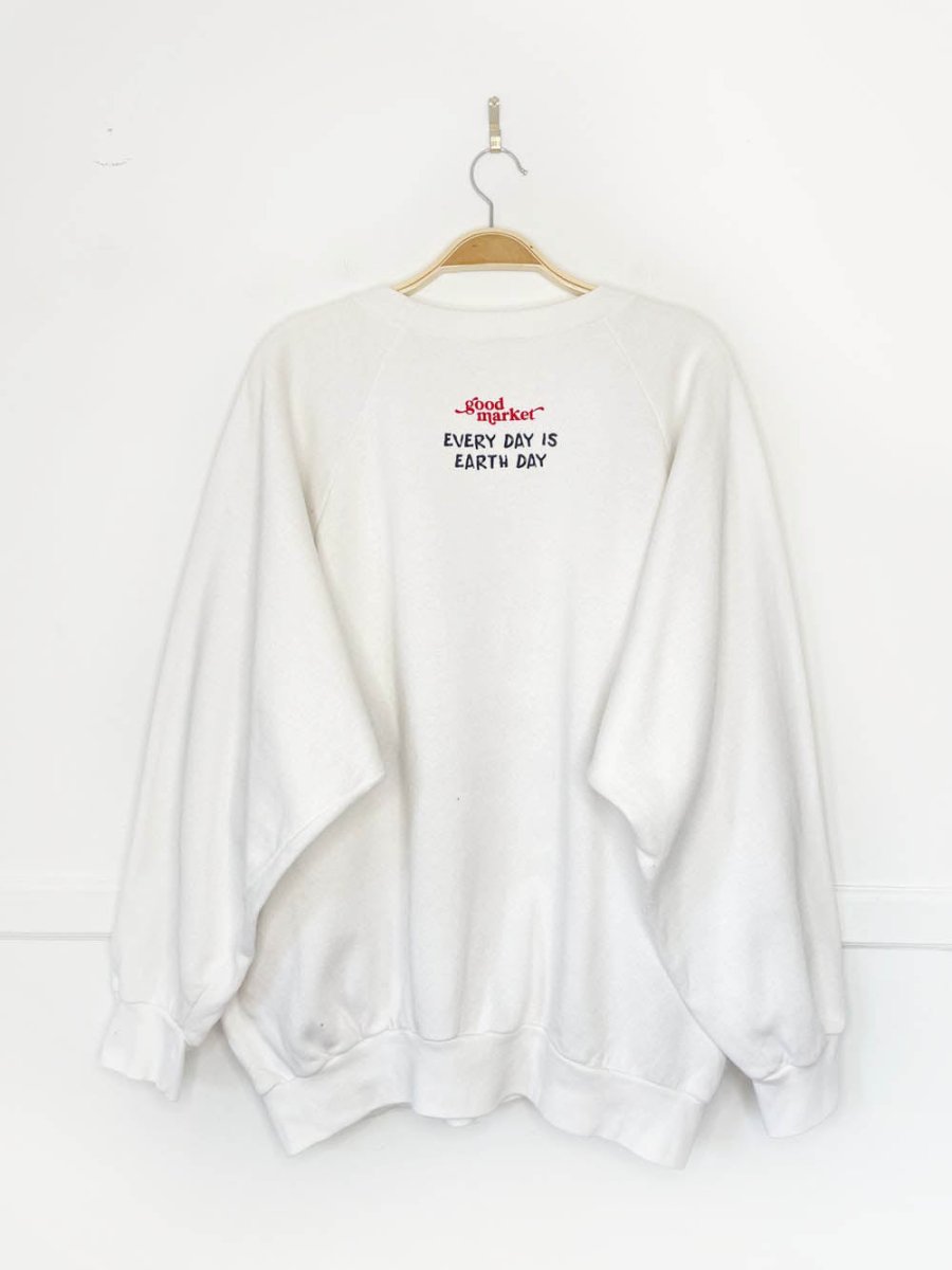 earth day activist x vintage sweatshirt | clothes deserve a second chance not your ex - good market thrift store