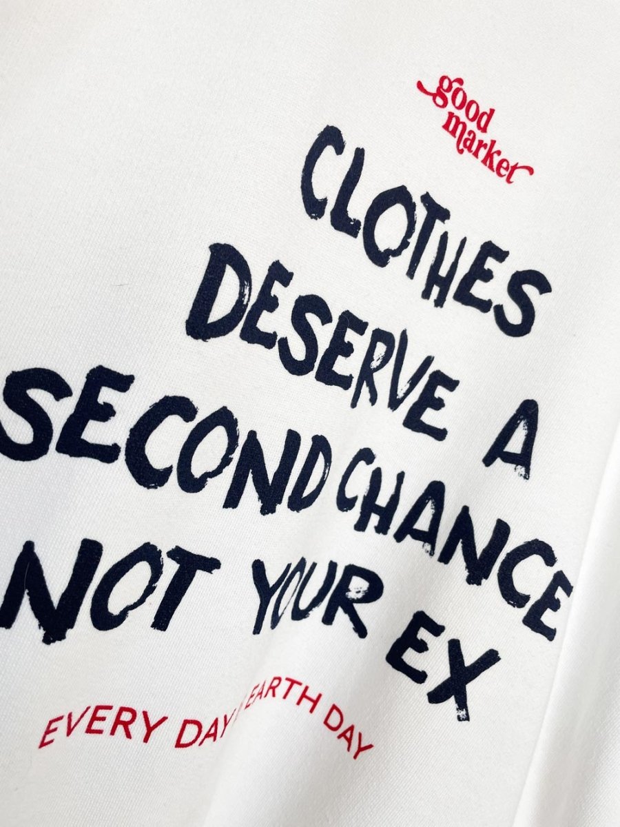earth day activist x vintage sweatshirt | clothes deserve a second chance not your ex - good market thrift store