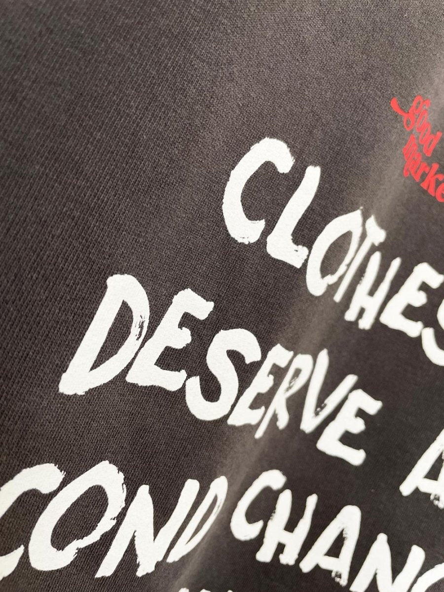 earth day activist x zara sweatshirt | clothes deserve a second chance not your ex - good market thrift store