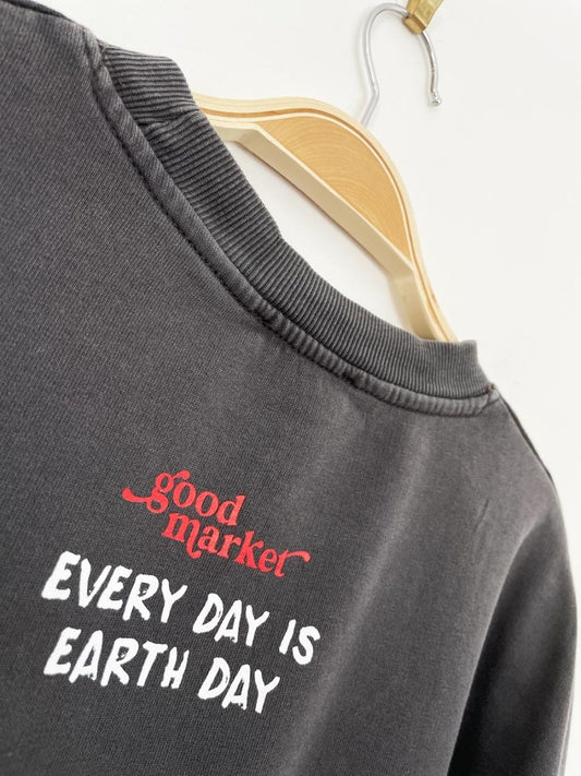 earth day activist x zara sweatshirt | clothes deserve a second chance not your ex - good market thrift store