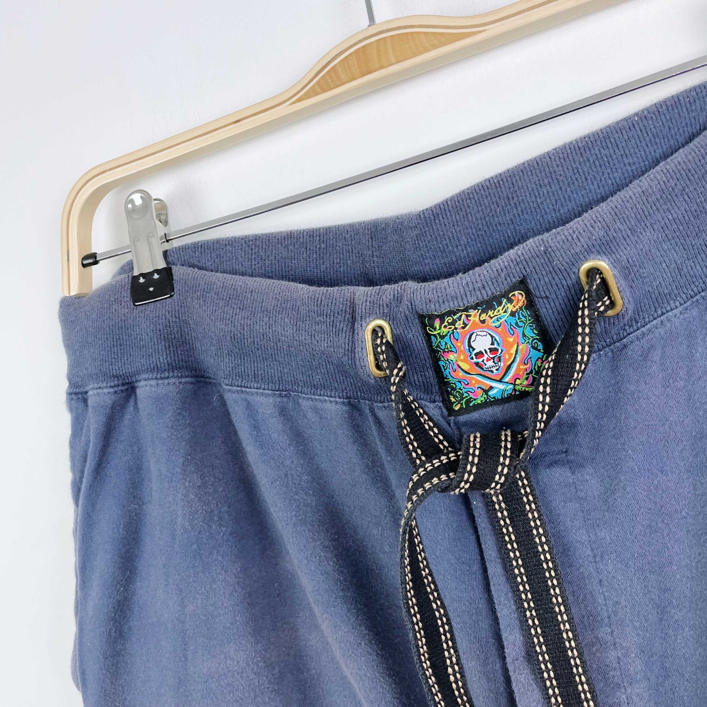 y2k ed hardy love kills slowly long sweat shorts