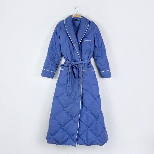 vintage 80s eddie bauer down puffer housecoat jacket