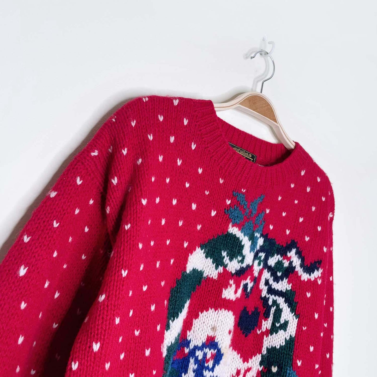 vintage 90s eddie bauer wool holiday goose knit crew - size small