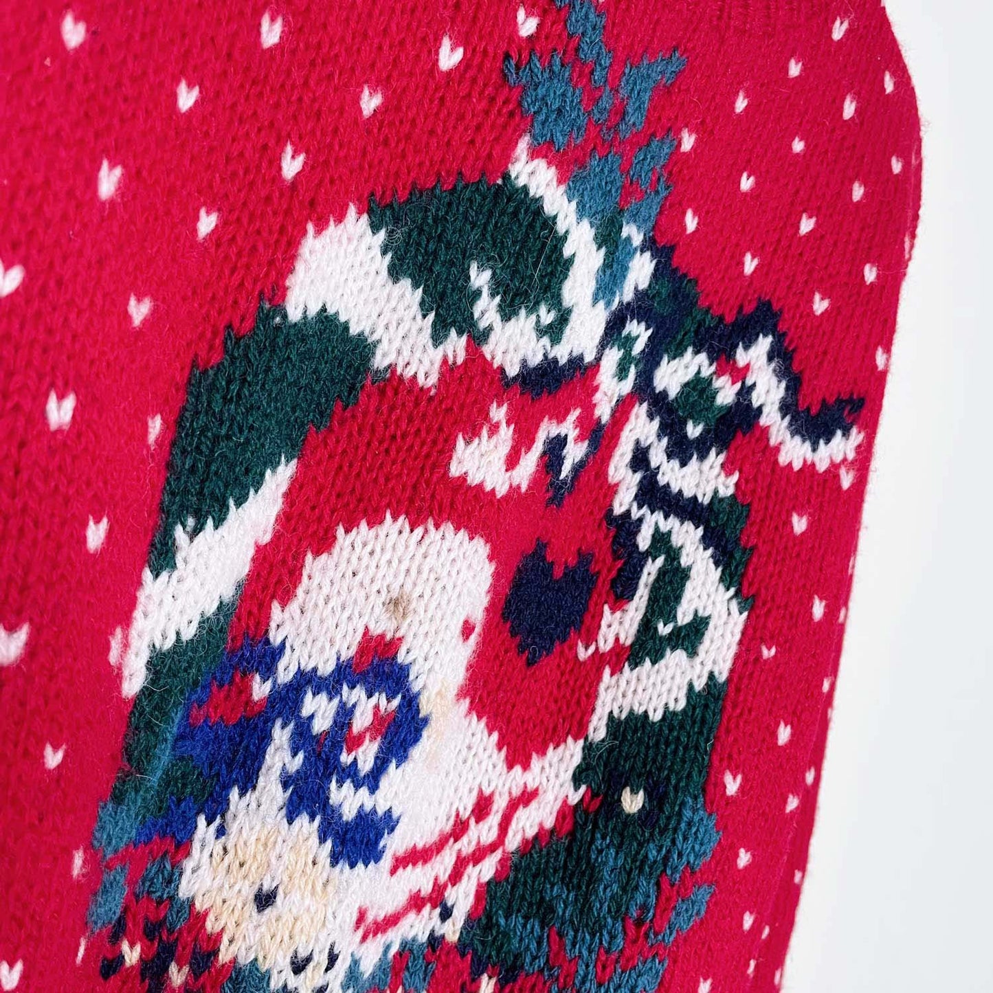 vintage 90s eddie bauer wool holiday goose knit crew - size small