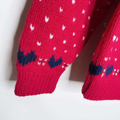 vintage 90s eddie bauer wool holiday goose knit crew - size small