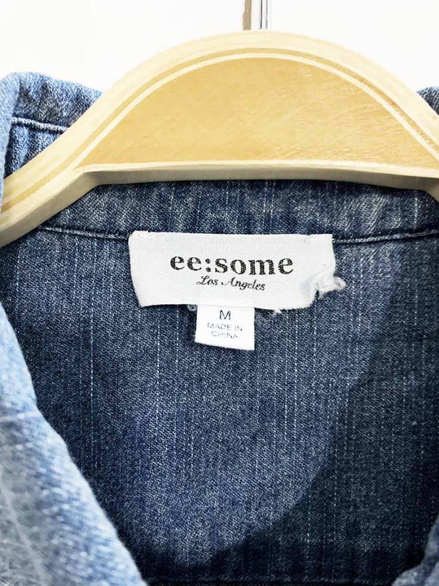 ee:some oversized denim heart full button shirt | los angeles - good market thrift store