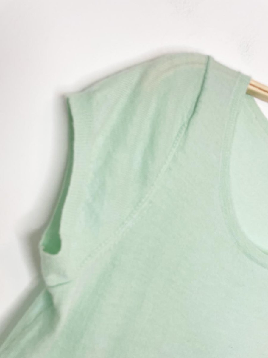 eileen fisher 100% cashmere mint short sleeve knit top - good market thrift store