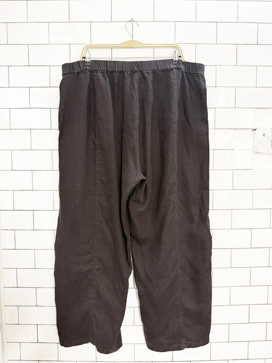 eileen fisher 100% organic linen straight leg lounge pants - good market thrift store